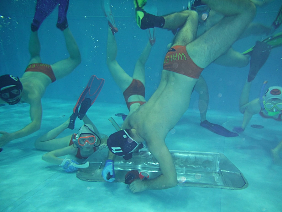 Hokej pod wodą Walenie Siemianowice Śląskie Trening 17 II 2024